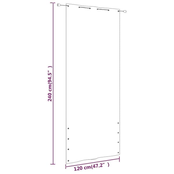 vidaXL Balkongskjerm brun 120x240 cm oxfordstoff