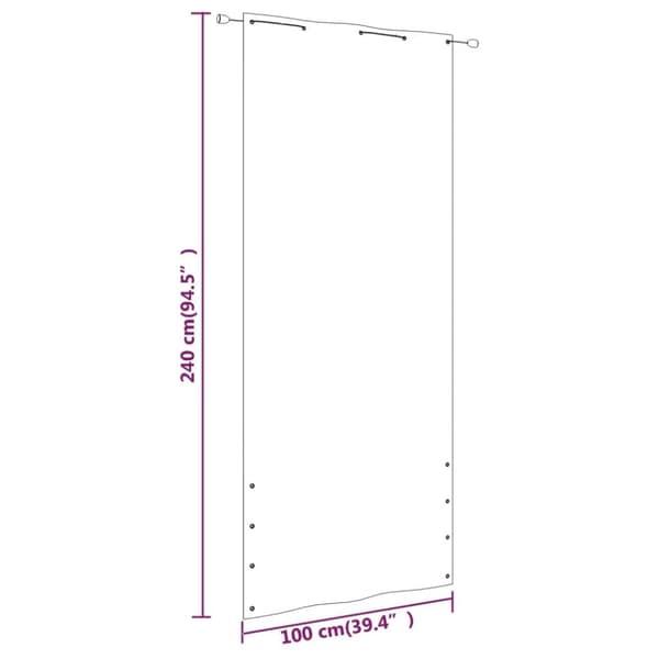 vidaXL Balkongskjerm blå 100x240 cm oxfordstoff