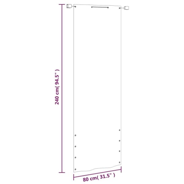 vidaXL Balkongskärm ljusgrön 80x240 cm oxfordtyg
