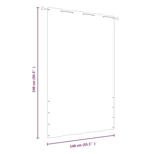 vidaXL altanafskærmning 140x240 cm oxfordstof rød