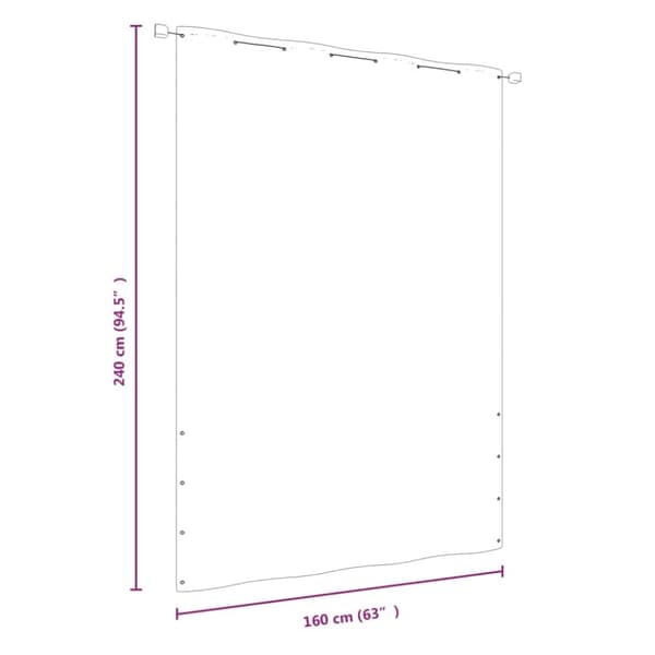 vidaXL Parvekkeen suoja punainen 160x240 cm Oxford kangas