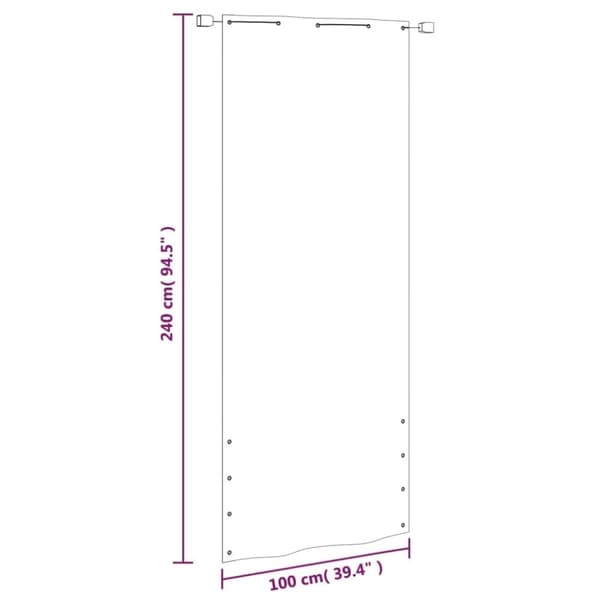 vidaXL Parvekkeen suoja vaaleanvihreä 100x240 cm Oxford kangas