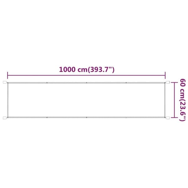 vidaXL lodret markise 60x1000 cm oxfordstof lysegrøn
