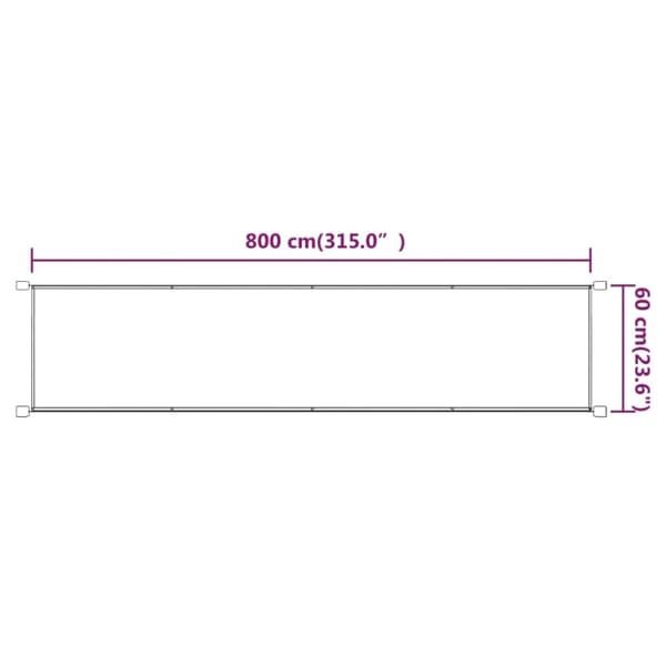 vidaXL Vertikal markise terrakotta 60x800 cm oxfordstoff