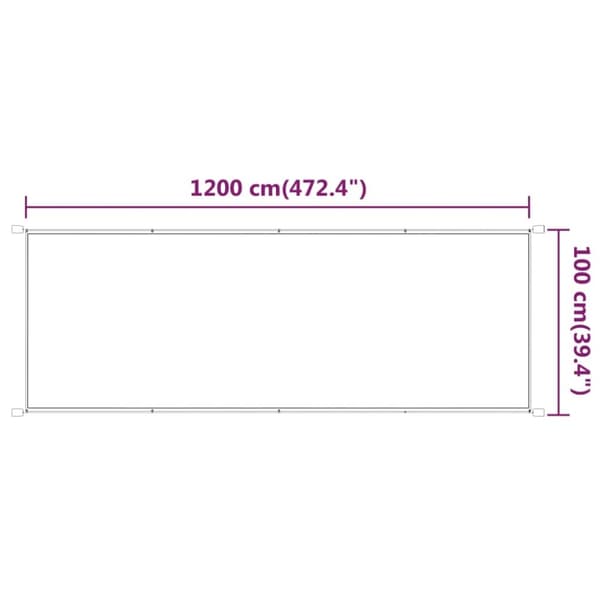 vidaXL lodret markise 100x1200 cm oxfordstof lysegrøn