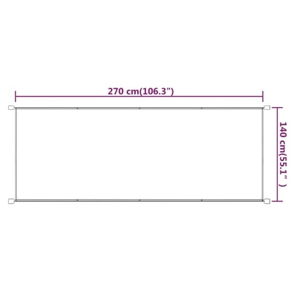 vidaXL Vertikal markise blå 140x270 cm oxfordstoff