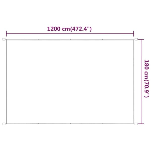 vidaXL lodret markise 180x1200 cm oxfordstof lysegrøn