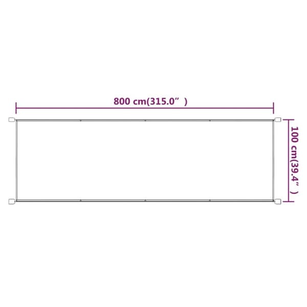 vidaXL lodret markise 100x800 cm oxfordstof terrakottafarvet
