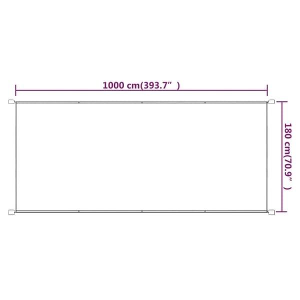 vidaXL Vertikal markise gråbrun 180x1000 cm oxfordstoff