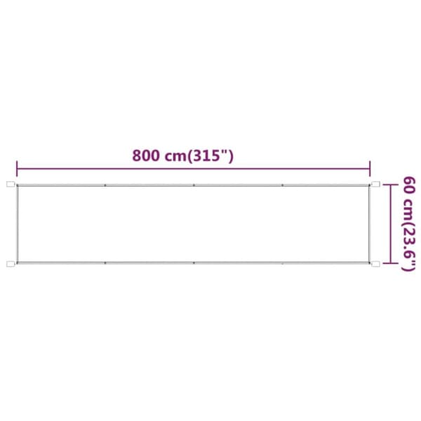 vidaXL Vertikal markise lysegrønn 60x800 cm oxfordstoff