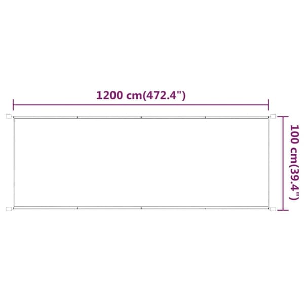 vidaXL Vertikal markise antrasitt 100x1200 cm oxfordstoff