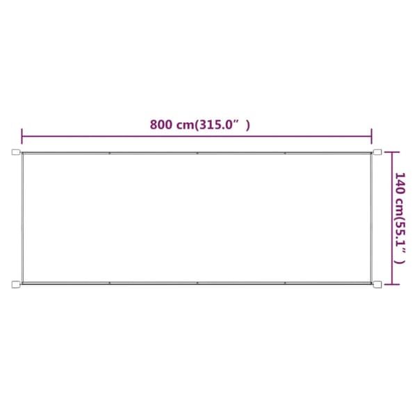 vidaXL Markis vertikal taupe 140x800 cm oxfordtyg