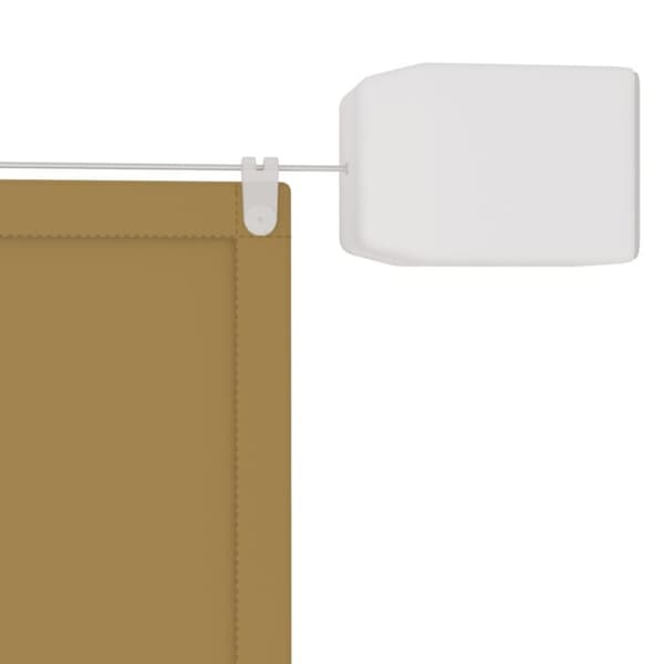 vidaXL Vertikal markise beige 180x1200 cm oxfordstoff