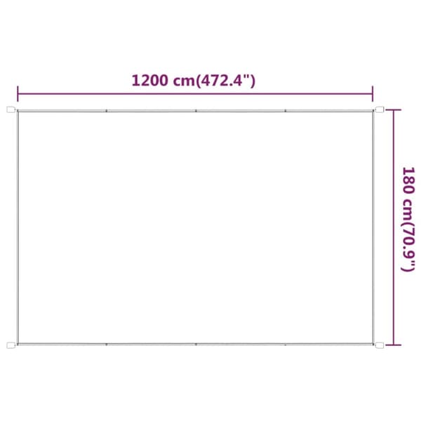vidaXL Vertikal markise beige 180x1200 cm oxfordstoff
