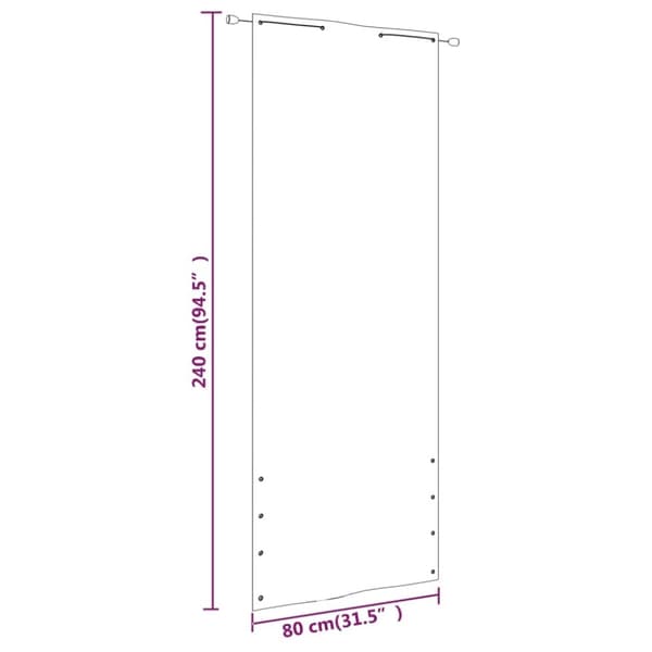 vidaXL Balkongskärm brun 80x240 cm oxfordtyg