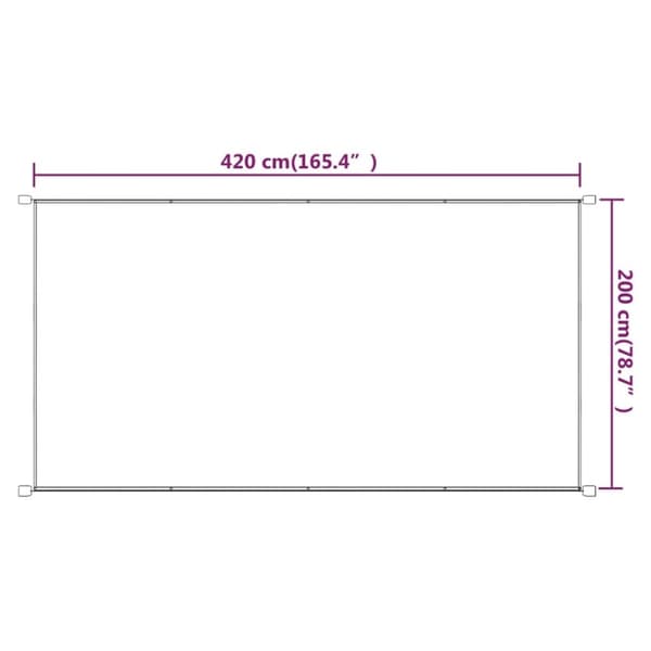 vidaXL Markis vertikal blå 200x420 cm oxfordtyg