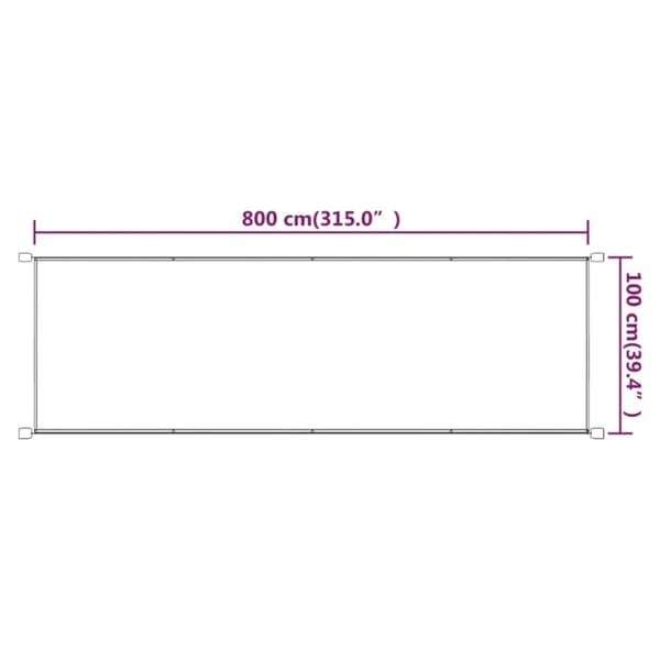 vidaXL Vertikal markise gråbrun 100x800 cm oxfordstoff