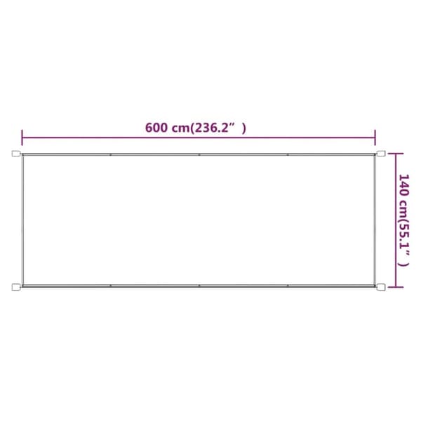 vidaXL Vertikal markise gråbrun 140x600 cm oxfordstoff