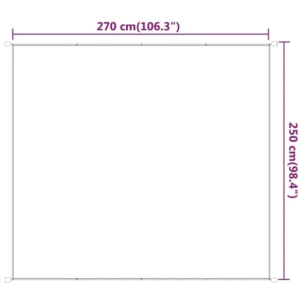 vidaXL Vertikal markise lysegrønn 250x270 cm oxfordstoff
