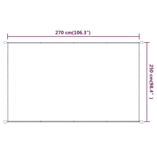 vidaXL Vertikal markise terrakotta 250x270 cm oxfordstoff