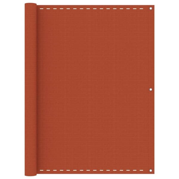 vidaXL Parvekkeen suoja oranssi 120x500 cm HDPE