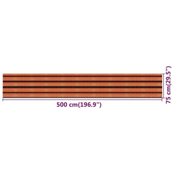 vidaXL altanafskærmning 75x500 cm HDPE flerfarvet