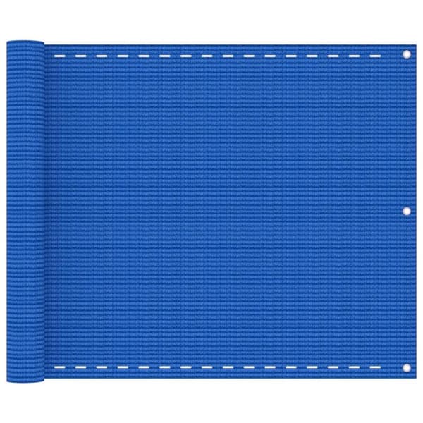 vidaXL Balkongskärm blå 75x500 cm HDPE