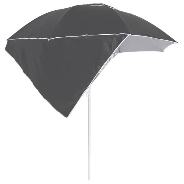 vidaXL Strandparasoll med sidevegger antrasitt 215 cm