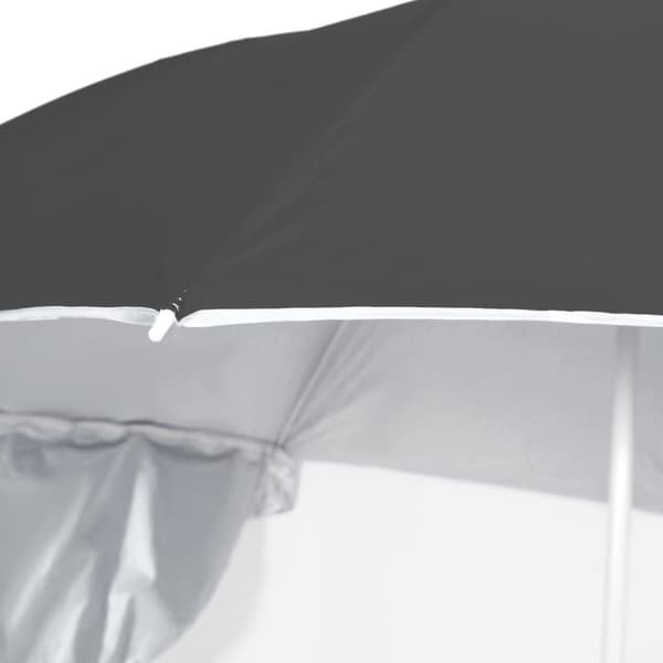 vidaXL Strandparasoll med sidevegger antrasitt 215 cm