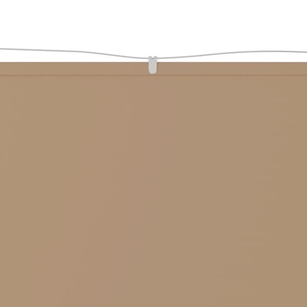 vidaXL Markis vertikal taupe 100x1200 cm oxfordtyg