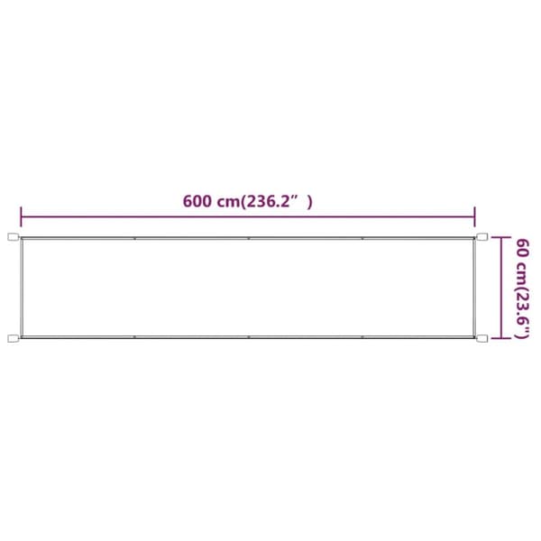 vidaXL Vertikal markise blå 60x600 cm oxfordstoff