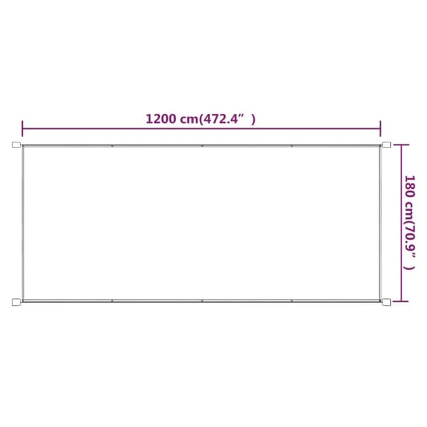 vidaXL Markis vertikal blå 180x1200 cm oxfordtyg