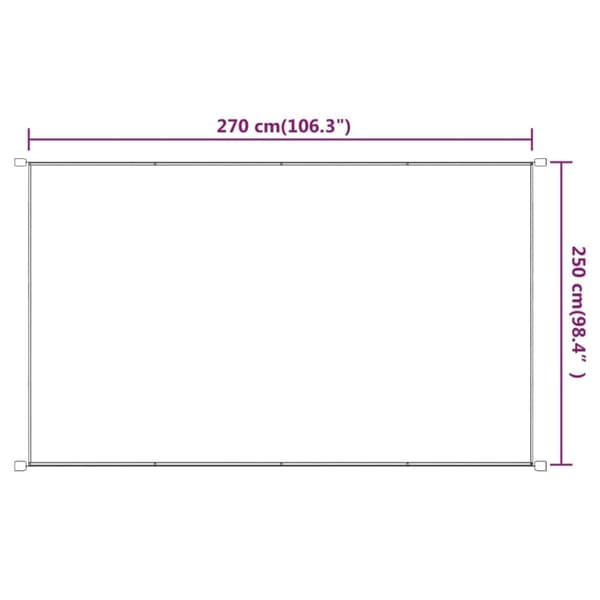 vidaXL Vertikal markise blå 250x270 cm oxfordstoff