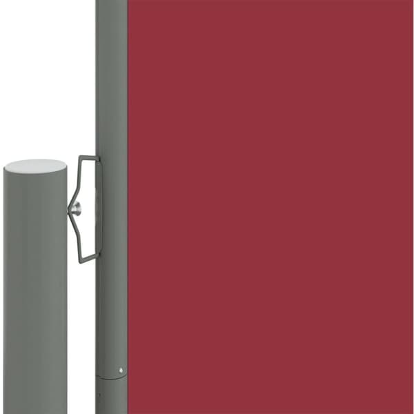 vidaXL Uttrekkbar sidemarkise rød 140x1200 cm