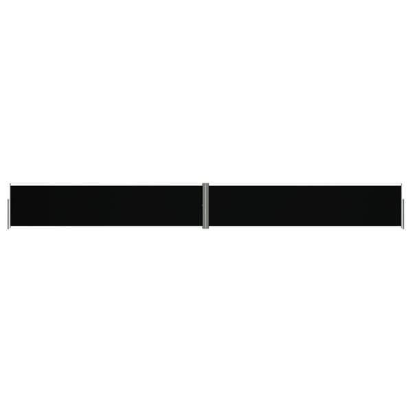 vidaXL Uttrekkbar sidemarkise svart 140x1200 cm
