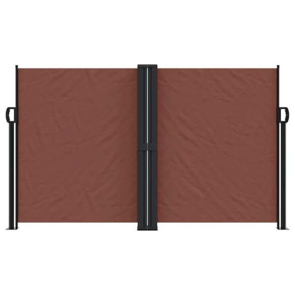 vidaXL Uttrekkbar sidemarkise brun 140x1200 cm