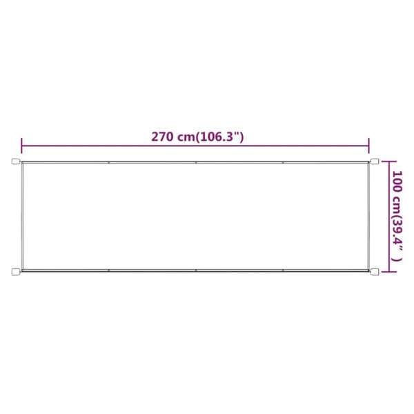 vidaXL Vertikal markise blå 100x270 cm oxfordstoff