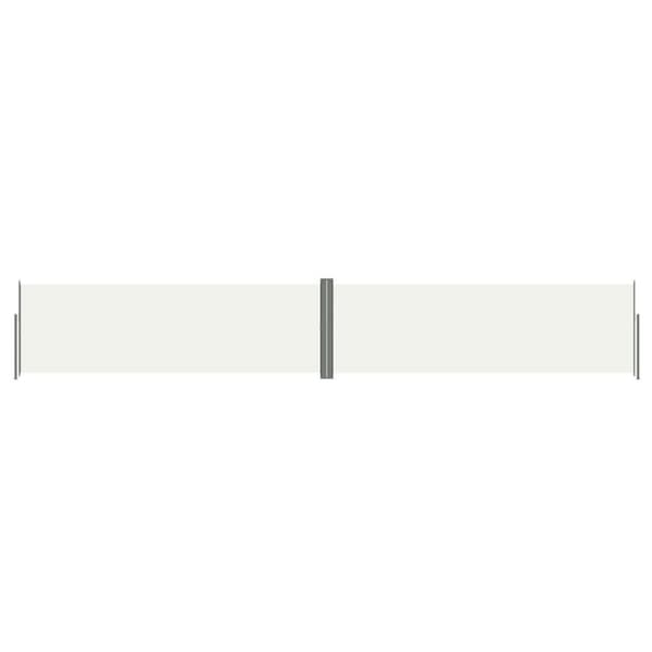 vidaXL Uttrekkbar sidemarkise 160x1000 cm kremhvit