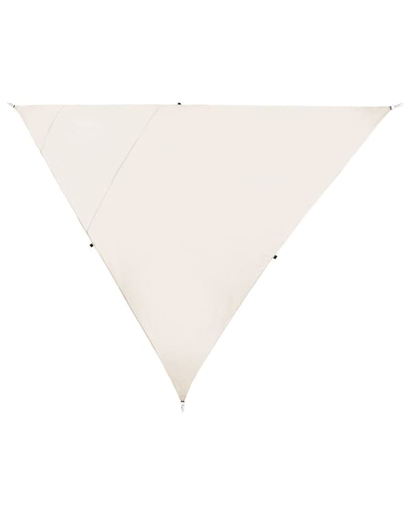 Skyggeseil for uteplass, hage og terrasse, solskjermingsseil, trekant 3x3x3m, vann- og UV-bestandig, off-white