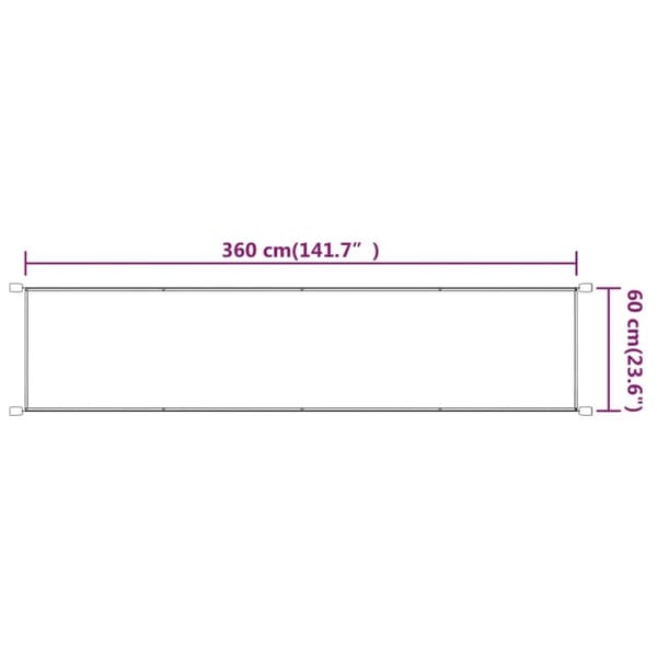 vidaXL Vertikal markise gråbrun 60x360 cm oxfordstoff