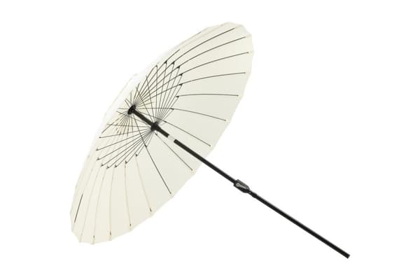 Palmetto parasoll tilt funksjon hvit.
