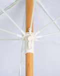 Miniatyrbilde 8 av 10: Parasoll Hvit Polyester Bøk ø 150 cm Rund form Frynser Retro UV-bestandig Vippemekanisme Hage Uteplass