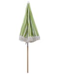 Miniatyrbilde 4 av 10: Parasoll Grønn Hvit Polyester Bøk ø 150 cm Rund form Frynser Retro UV-bestandig Vippemekanisme Hage Uteplass
