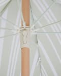 Miniatyrbilde 8 av 10: Parasoll Grønn Hvit Polyester Bøk ø 150 cm Rund form Frynser Retro UV-bestandig Vippemekanisme Hage Uteplass
