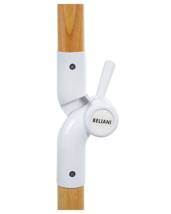 Parasoll Flerfarget Polyester Bøk ø 150 cm Rund form Frynser Retro UV-bestandig Vippemekanisme Hage Uteplass