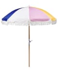 Miniatyrbilde 1 av 11: Parasoll Flerfarget Polyester Bøk ø 150 cm Rund form Frynser Retro UV-bestandig Vippemekanisme Hage Uteplass