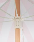 Miniatyrbilde 9 av 11: Parasoll Rosa Hvit Polyester Bøk ø 150 cm Rund form Frynser Retro UV-bestandig Vippemekanisme Hage Uteplass