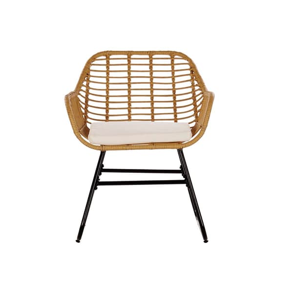 Puutarhasohva DKD Home Decor Ruskea Metalli Polyesteri synteettinen rottinki (124 x 74 x 84 cm)