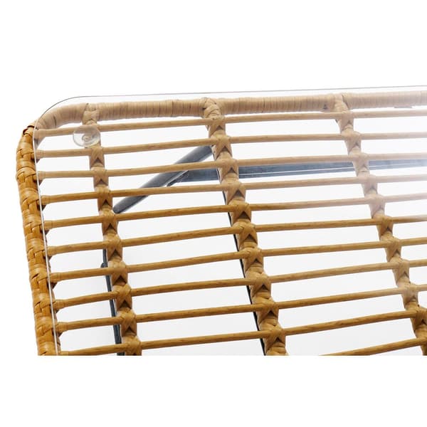 Puutarhasohva DKD Home Decor Ruskea Metalli Polyesteri synteettinen rottinki (124 x 74 x 84 cm)
