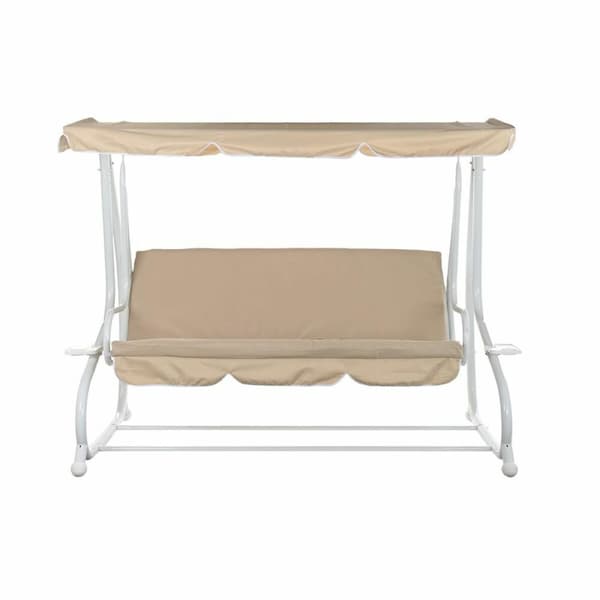 Penkki DKD Home Decor Beige Keinu Polyesteri Teräs (210 x 120 x 164 cm)